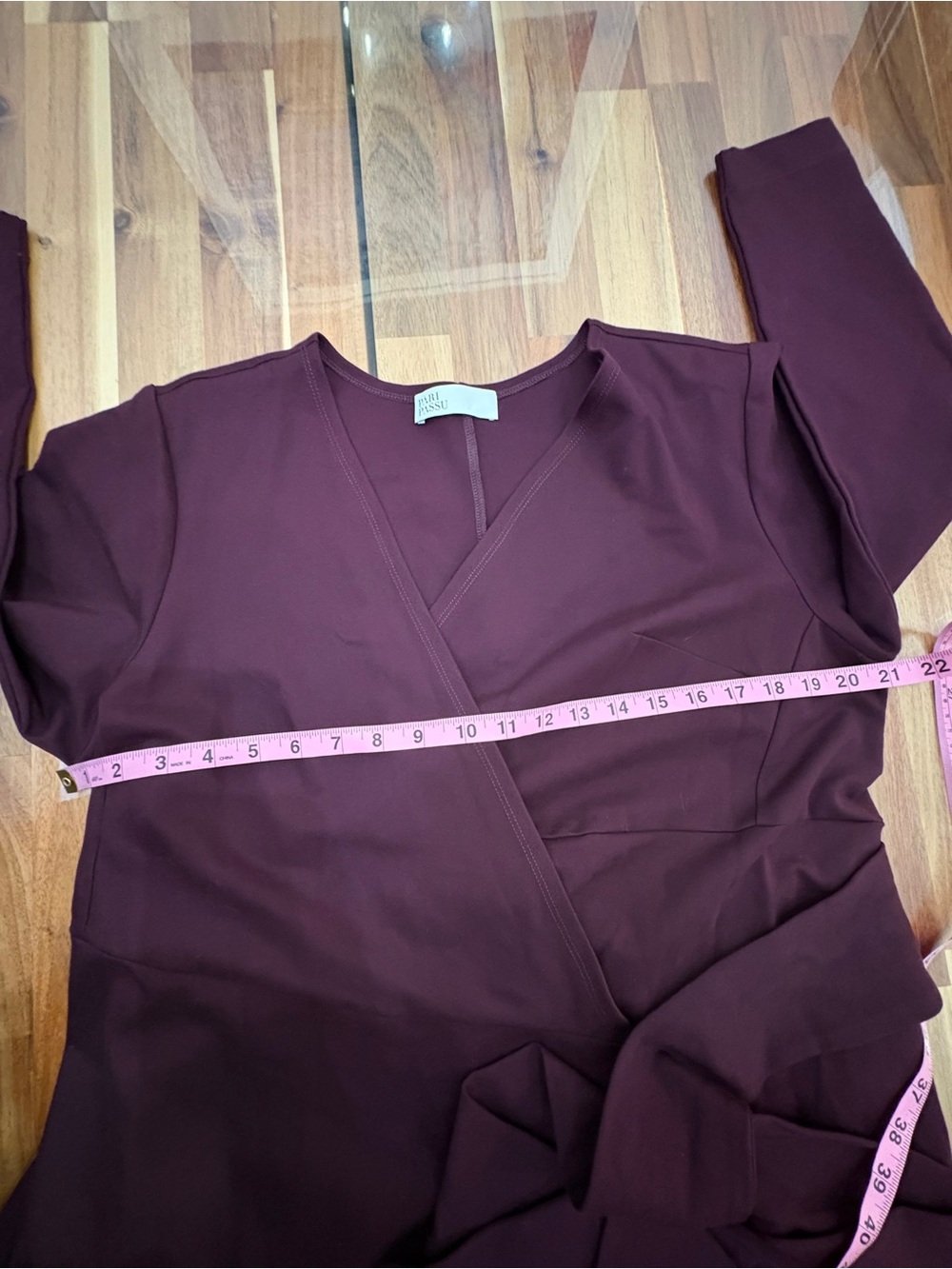 RED NWOT Plus Sz 4C (US 18) Pari Passu Belinda Ponte Dress Wrap Dress Waist Tie - Picture 8 of 13